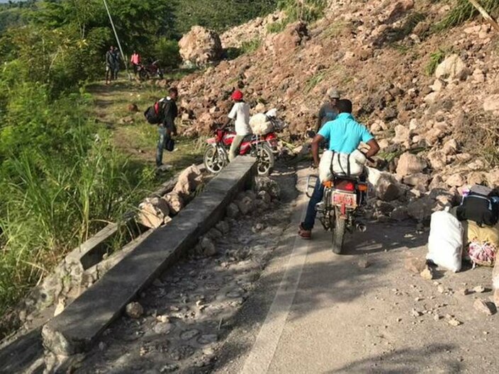 Blocked roads are posing a huge logistical challenge