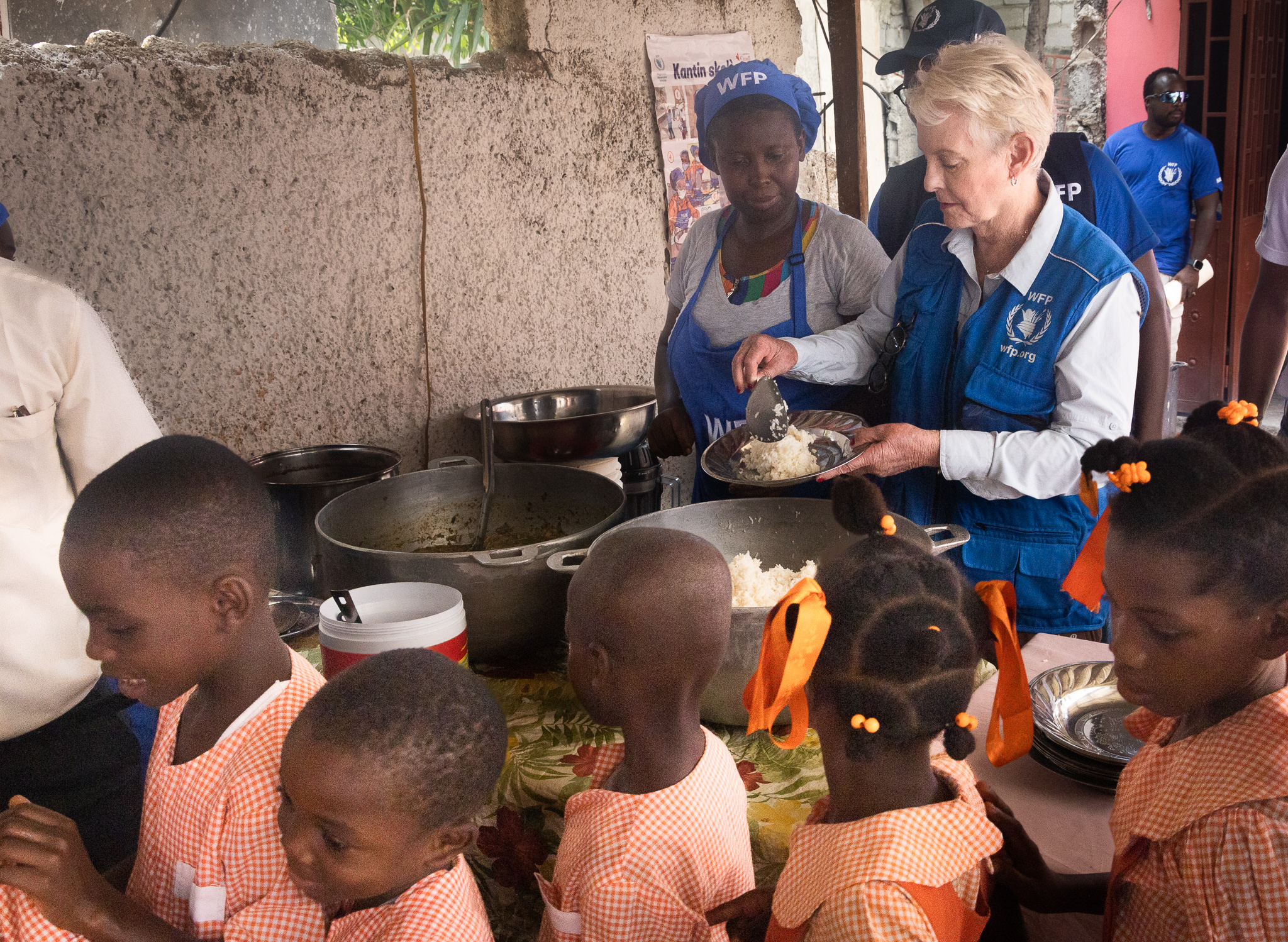 La Directora Ejecutva del WFP, Cindy McCain, en Haití