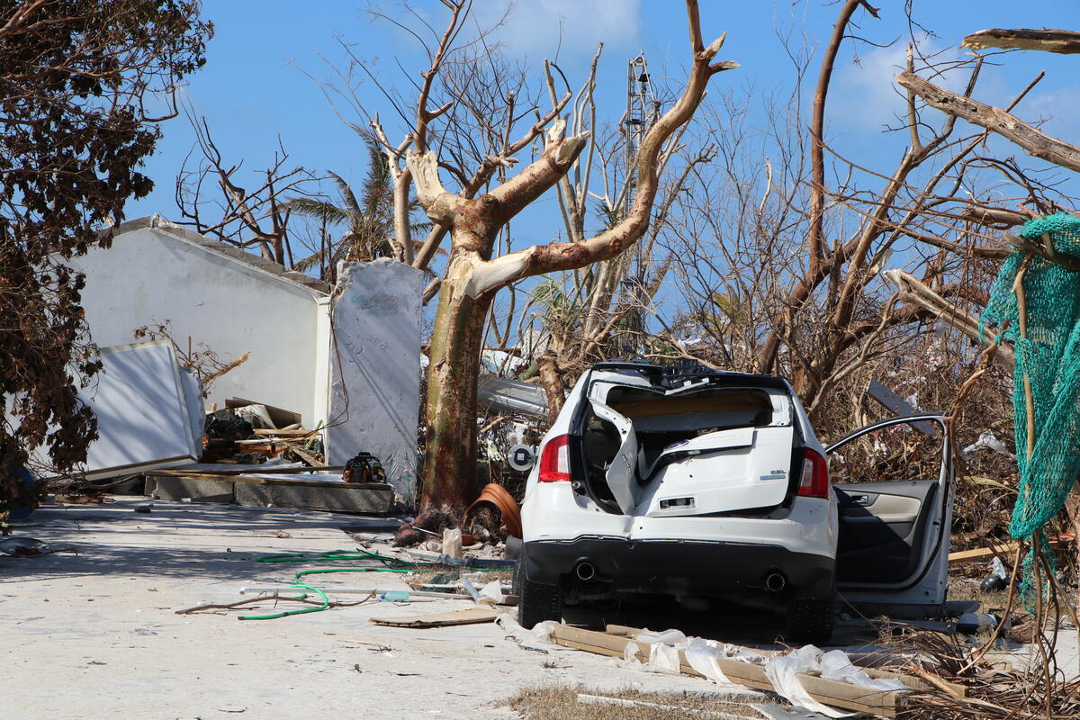 Destrozos causados por el huracán Dorian en Las Bahamas en 2018. Foto: WFP/Elio Rujano