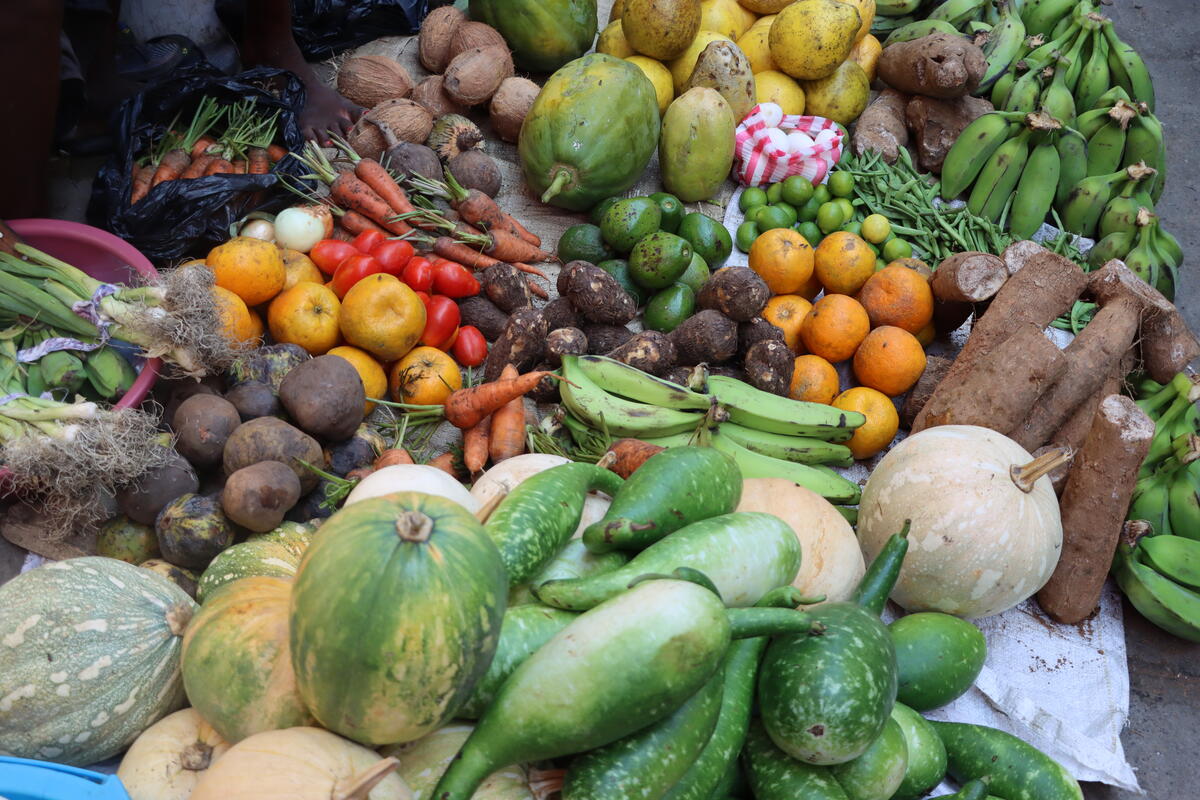 Venta de productos frescos.