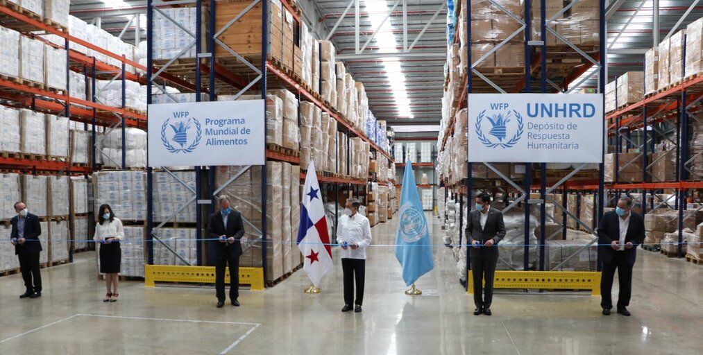El Presidente de Panamá y el Director Ejecutivo del WFP inauguran nuevas instalaciones del Depósito de Respuesta Humanitaria de la ONU 