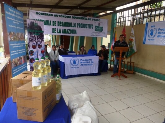 Más de 6,500 niños recibirán alimentación del PMA en escuelas rurales de Pando