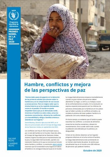 Hambre, conflictos y mejora de las perspectivas de la paz 