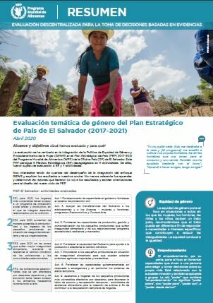 Evaluaciones descentralizadas de proyectos del WFP en América Latina y el Caribe