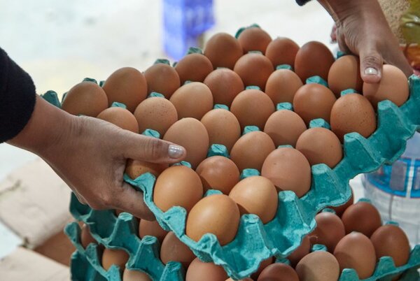 Keyla puede comprar huevos frescos para su familia