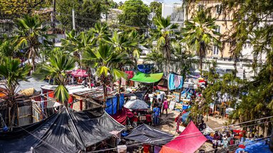 Personas internamente desplazadas en Puerto Príncipe, Haití. 