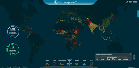 WFP lanza Mapa del Hambre EN VIVO