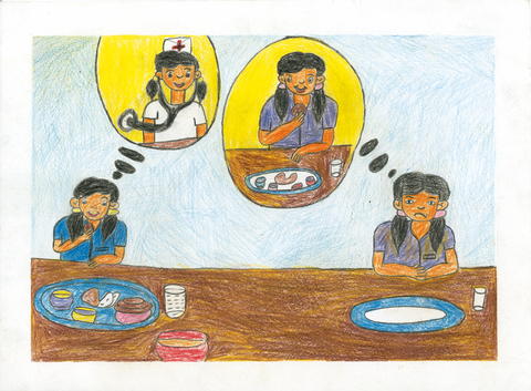 “El futuro empieza con comida” — Niños de todo el mundo participan en el reto de dibujar un mundo con Hambre Cero
