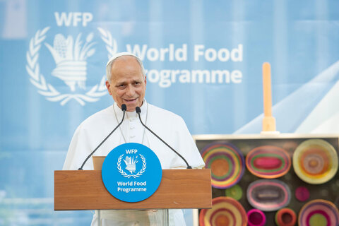 El papa León XIV en WFP: «La alimentación es un derecho humano fundamental»