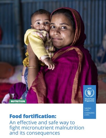 Portada del folleto sobre el enriquecimiento de los alimentos