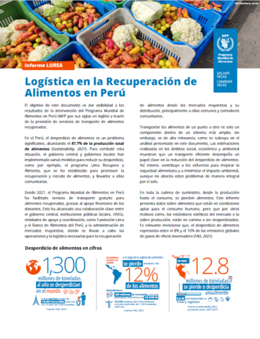 Informe Logística en la Recuperación de Alimentos en Perú