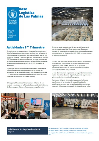 Portada del boletín del tercer trimestre 2025