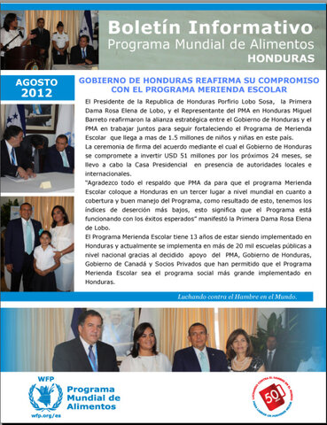 Honduras: boletines informativos mensuales del 2012