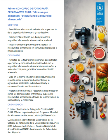 CONCURSO DE FOTOGRAFÍA CREATIVA WFP CUBA: