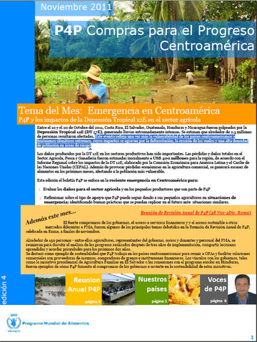 Boletín Compras para el Progreso (P4P) - Centroamérica (Noviembre)