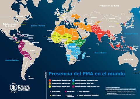 Presencia del PMA en el mundo 2015