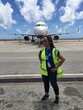 Bianca realiza una evaluación del aeropuerto Grantley Adams en Barbados en 2017. Foto: WFP/Bianca Huc Mazza
