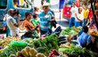 Familia guatemalteca escogiendo sus alimentos en un mercado público. Foto: WFP/Miguel Vargas Corzantes