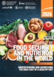 Portada del informe «El estado de la seguridad alimentaria y la nutrición en el mundo 2026», en la que aparecen frutas, verduras, frutos secos, huevos y otros alimentos sobre un fondo oscuro.