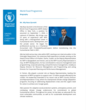 Ally-Raza Qureshi, director financiero en funciones del WFP, aparece de pie vestido con traje, con un texto biográfico a su lado.