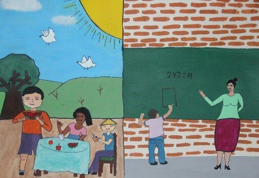 Primera Dama de Honduras Entrega Reconocimientos a los Cinco Ganadores del Concurso Nacional de Dibujo