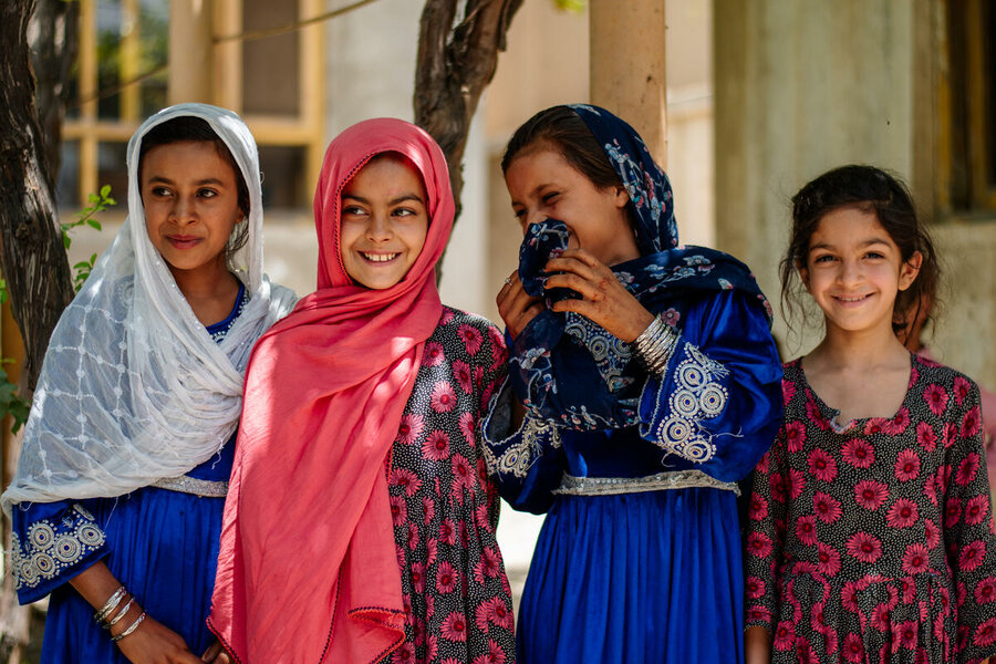 Afghan girls at a WFP-supported nutrition clinic in Kabul. Our nutrition assistance has offered a powerful boost for millions of vulnerable Afghan women and young children. Photo: WFP/Danijela Milic