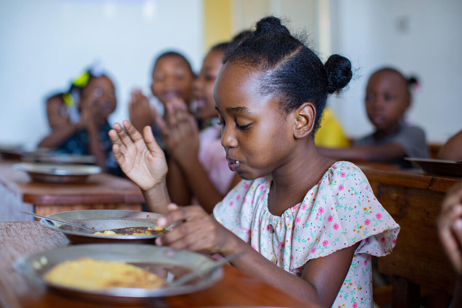 Haiti's violence has shuttered schools, depriving kids of an education and hearty WFP meals. In a few years, if stability returns, WFP plans to source all our school feeding ingredients from local farmers in a few years. Photo: WFP/ Luc Junior Segur
