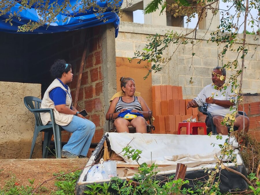 Entrevistando a los afectados por los terremotos en La Guaira, Venezuela, 2026. Foto: Archivo/WFP