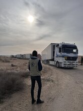 WFP envía el primer convoy de primeros auxilios desde Jordania a Gaza 