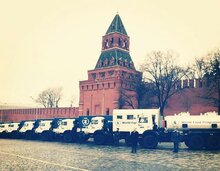 Rusia y el PMA sellan la cooperación para eliminar el hambre; camiones Kamaz entran a la Plaza Roja
