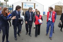 La Vicepresidenta del Gobierno de España visita la base logística del WFP en Las Palmas de Gran Canaria
