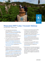 Respuesta de WFP en Cuba tras el huracán Melissa