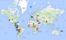 Mapa de donantes del Programa Mundial de Alimentos