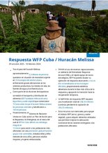Respuesta de WFP en Cuba tras el huracán Melissa