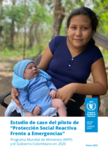 Estudio de caso del piloto de “Protección Social Reactiva Frente a Emergencias” Programa Mundial de Alimentos (WFP) y el Gobierno colombiano en 2020