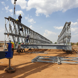 construction area with equipments