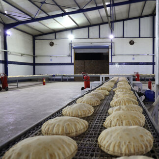bread producing in a factory
