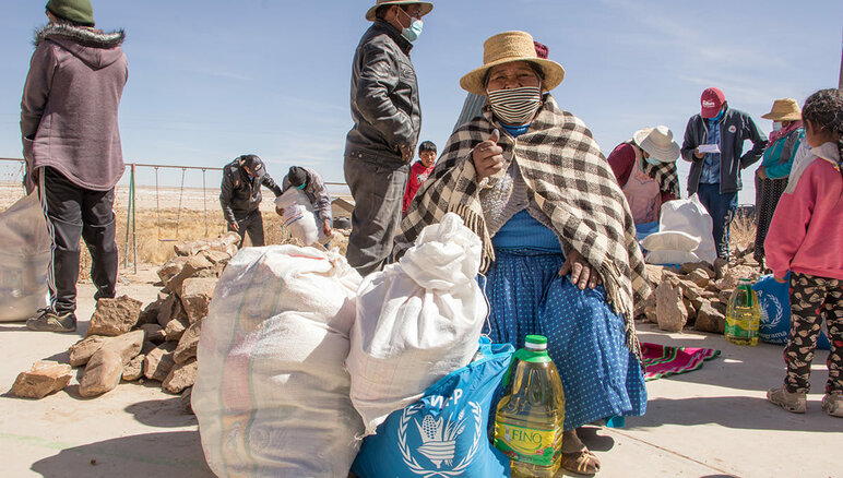 Eustaquia pertenece a la comunidad indígena uru murato. WFP asistió a personas vulnerables en Oruro, La Paz y Cochabamba a través de programas de asistencia alimentaria por activos en Bolivia. WFP/Morelia Eróstegui